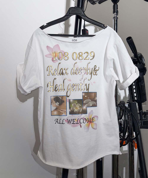 HEALING OFF SHOULDER TEE - 3 COLORS WHITE