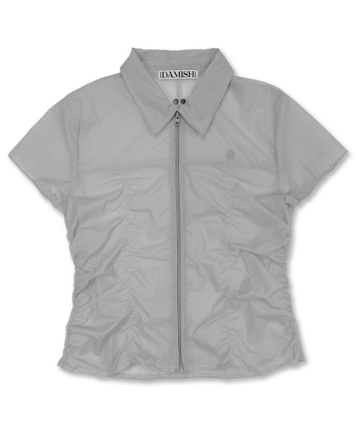 SHIRRING COLLAR - 2 COLORS GREY