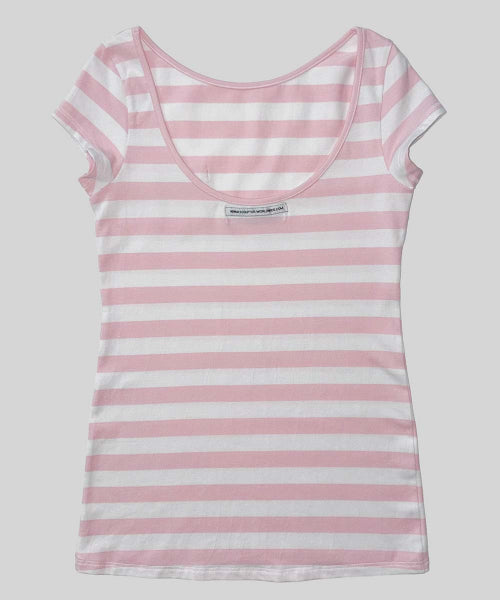 SWEET KITTY STRIPE DRESS - 2 COLORS PINK