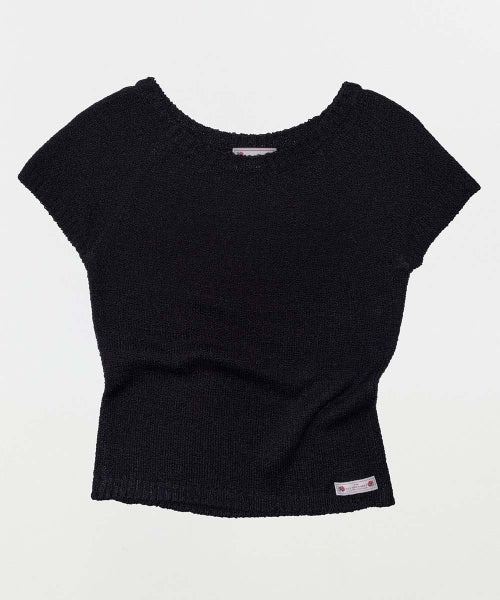SUMMER KNIT TOP STRIPE - 3 COLORS BLACK