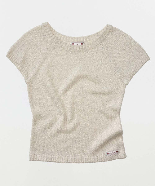 SUMMER KNIT TOP STRIPE - 3 COLORS IVORY