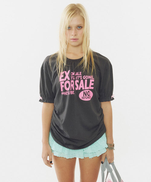 GARAGE SHIRRING TEE - 3 COLORS CHARCOAL