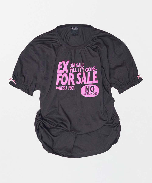 GARAGE SHIRRING TEE - 3 COLORS CHARCOAL