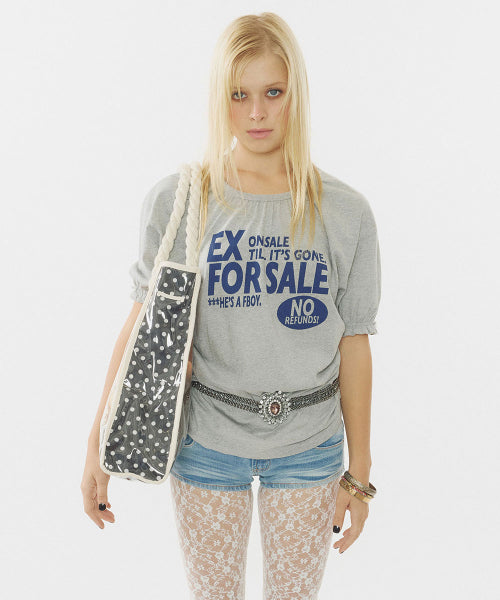 GARAGE SHIRRING TEE - 3 COLORS MELANGE GREY