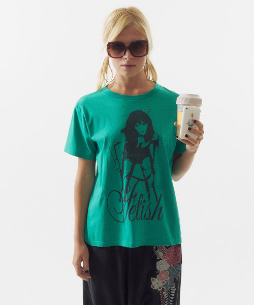 DISTRESSED MUSE TEE SALMON - 2 COLORS AS SHOWN