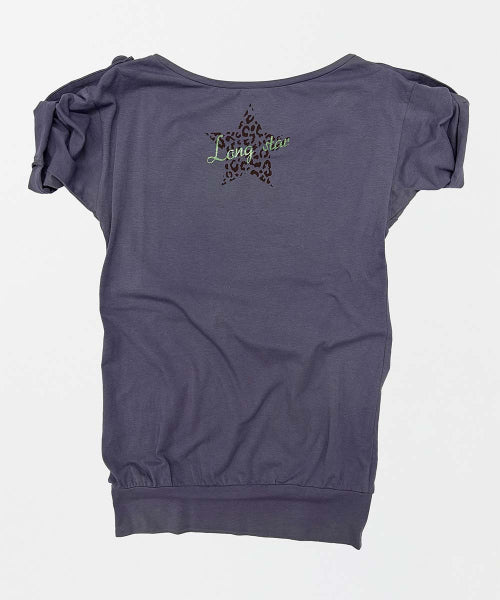 BROKEN GIRLS ROLL UP TEE - 4 COLORS PURPLE