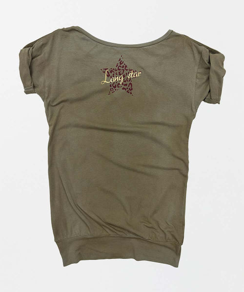 BROKEN GIRLS ROLL UP TEE - 4 COLORS KHAKI