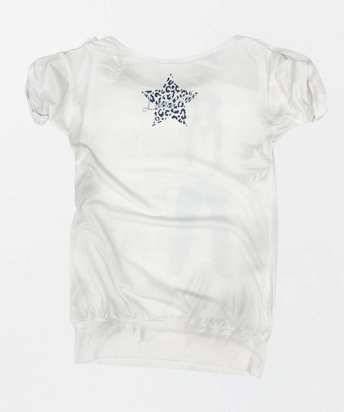 BROKEN GIRLS ROLL UP TEE - 4 COLORS WHITE