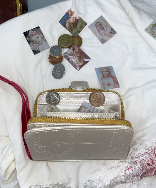 SINNER WALLET METALLIC IVORY