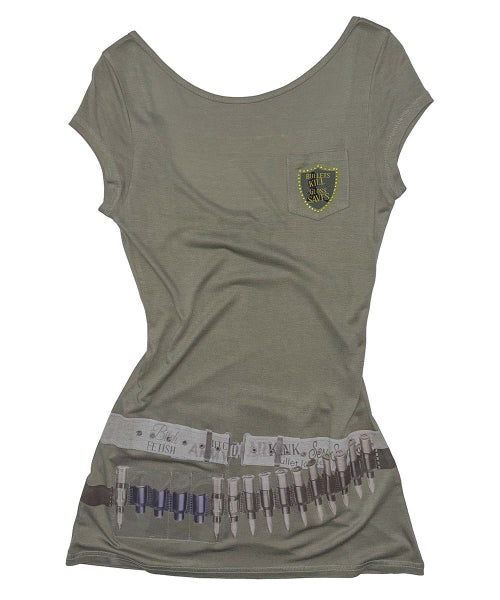 BULLET GLOSS DRESS - 2 COLORS KHAKI