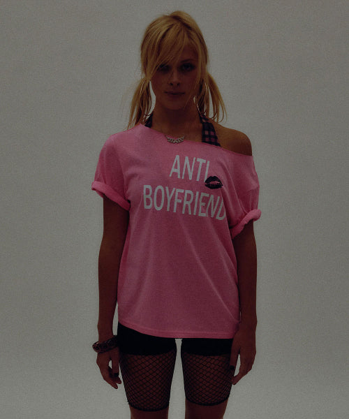 ANTI BOYFRIEND TEE NEON - 3 COLORS PINK