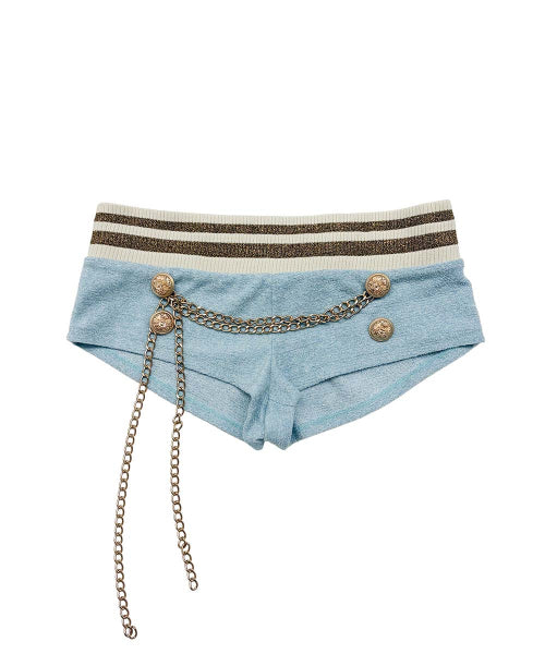 CHAIN TERRY SHORTS BABY - 2 COLORS BABY BLUE