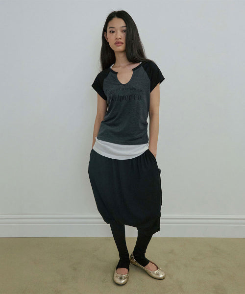 ARCHIVE RAGLAN TEE - 3 COLORS CHARCOAL