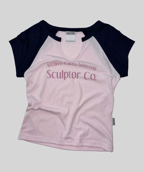ARCHIVE RAGLAN TEE BABY - 3 COLORS BABY PINK