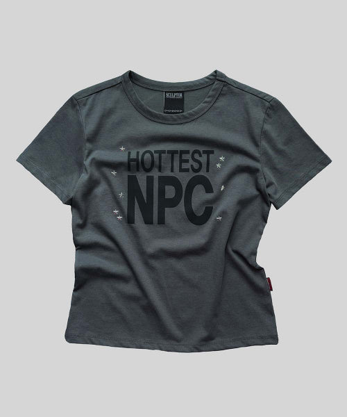 HOTTEST NPC TEE - 3 COLORS CHARCOAL