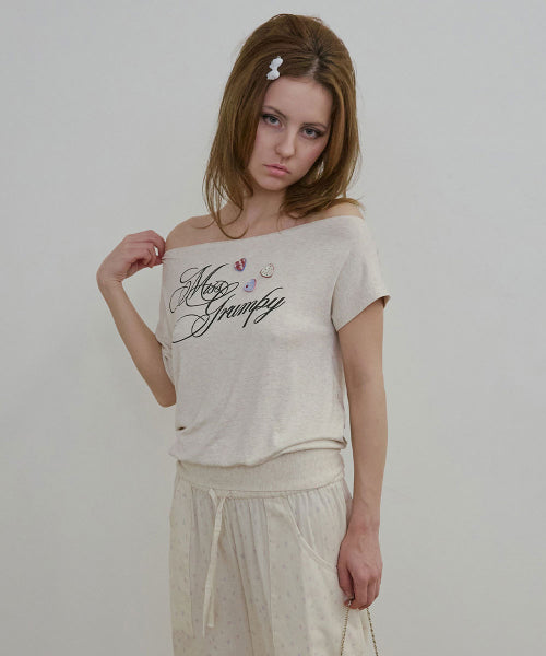 MISS GRUMPY TEE MISTY - 3 COLORS OATMEAL