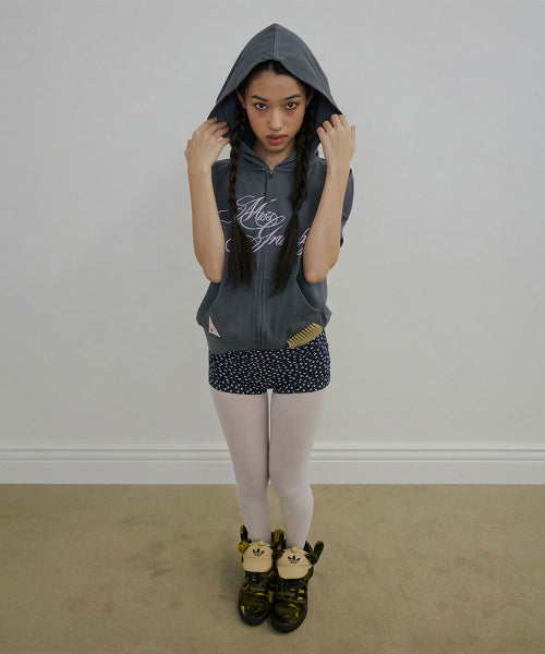 MISS GRUMPY ZIP UP HOODIE - 2 COLORS CHARCOAL