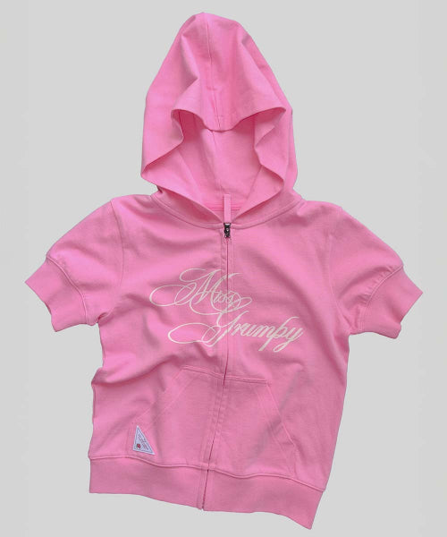 MISS GRUMPY ZIP UP HOODIE ACID PINK
