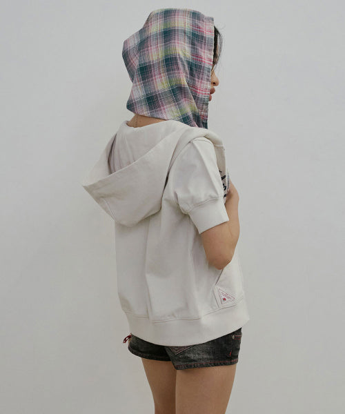 MISS GRUMPY ZIP UP HOODIE - 2 COLORS WHITE