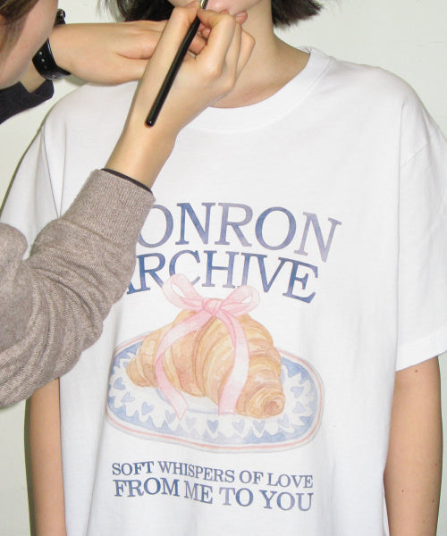 RIBBON CROISSANT BASIC FIT T-SHIRT WHITE