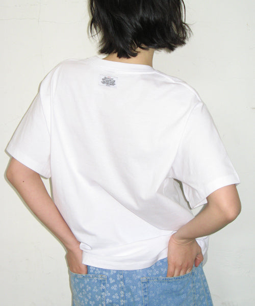 RIBBON CROISSANT BASIC FIT T-SHIRT WHITE