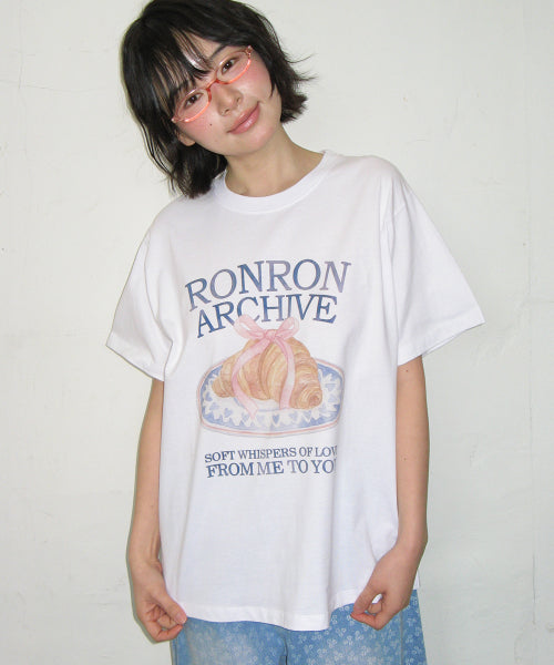 RIBBON CROISSANT BASIC FIT T-SHIRT WHITE