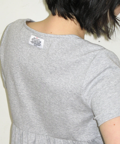 KNOT RIBBON A LINE T SHIRT - 3 COLORS GREY