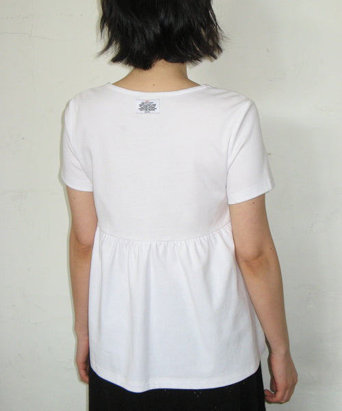 KNOT RIBBON A LINE T SHIRT - 3 COLORS WHITE