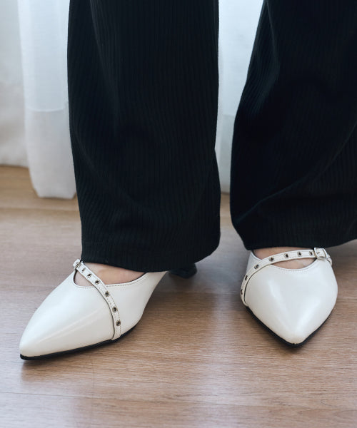 LEA BUCKLE STRAP SLINGBACK WHITE