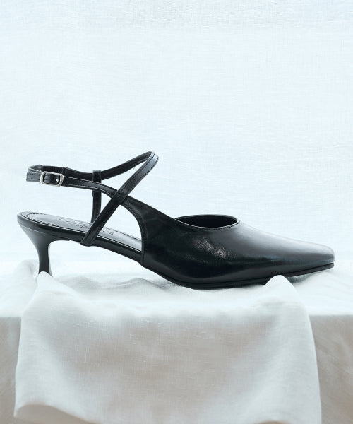 MINI SQUARE HEEL BLACK