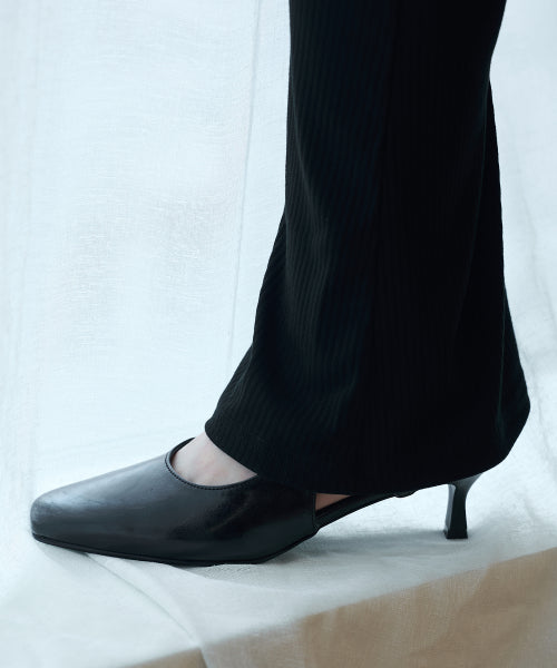 MINI SQUARE HEEL BLACK