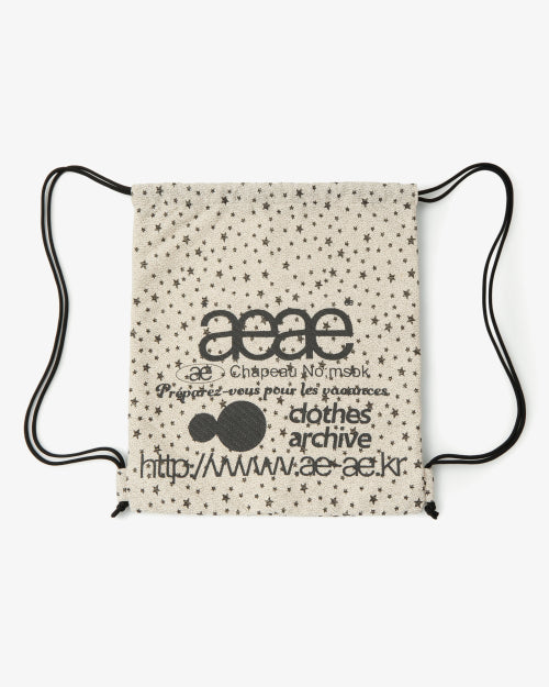 WEB LOGO STELLA GYM SACK - 2 COLORS IVORY