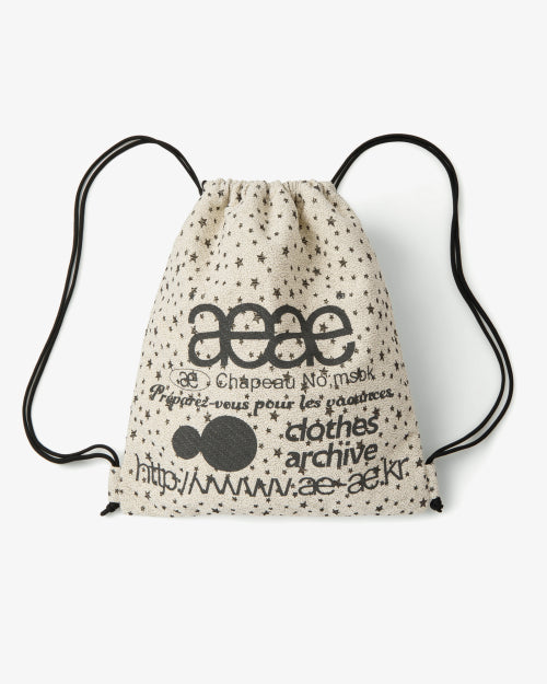WEB LOGO STELLA GYM SACK - 2 COLORS IVORY
