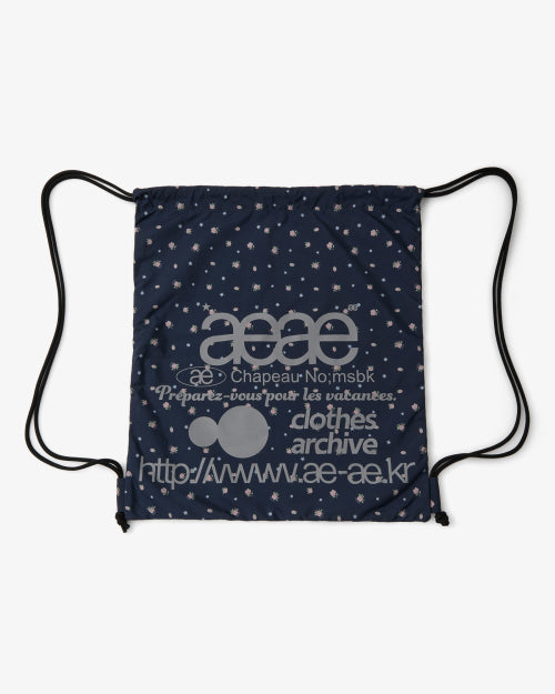 WEB LOGO FLOWER GYM SACK - 2 COLORS NAVY