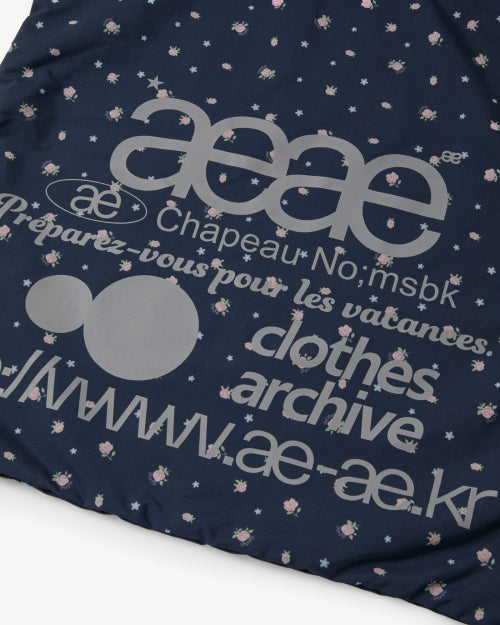 WEB LOGO FLOWER GYM SACK - 2 COLORS NAVY