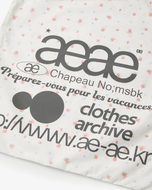 WEB LOGO FLOWER GYM SACK - 2 COLORS WHITE