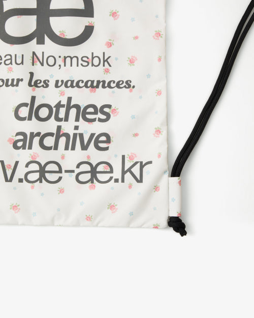 WEB LOGO FLOWER GYM SACK - 2 COLORS WHITE