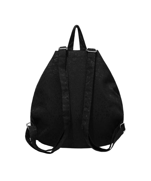 FANCY CLUB SATIN EYELET BACKPACK - 2 COLORS BLACK