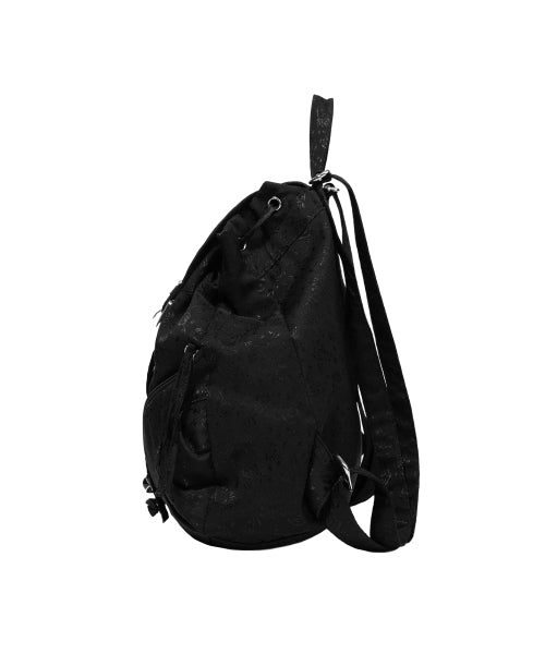 FANCY CLUB SATIN EYELET BACKPACK - 2 COLORS BLACK