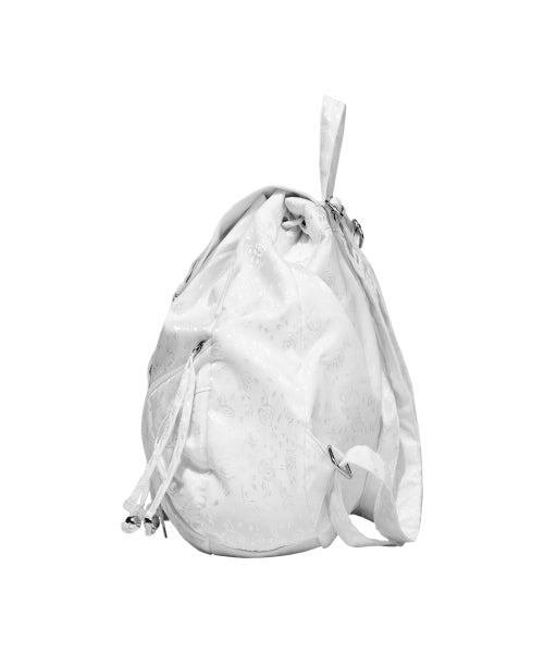 FANCY CLUB SATIN EYELET BACKPACK - 2 COLORS WHITE