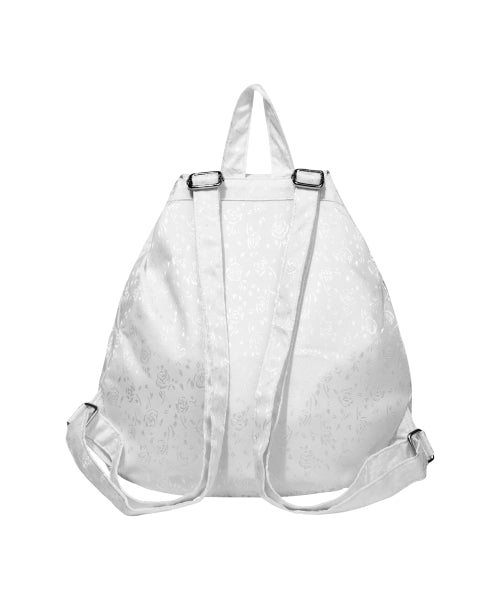 FANCY CLUB SATIN EYELET BACKPACK - 2 COLORS WHITE