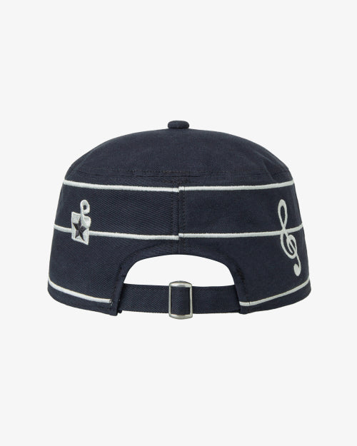 A LOGO PILLBOX CAP - 2 COLORS NAVY
