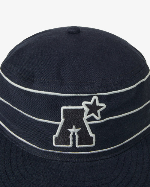 A LOGO PILLBOX CAP - 2 COLORS NAVY