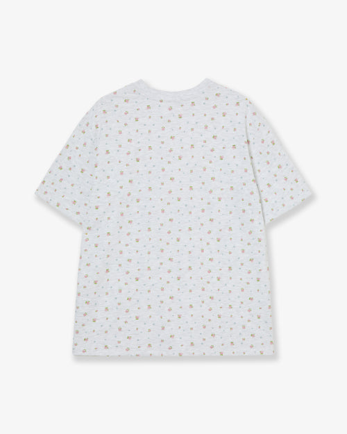 WEB LOGO FLOWER T SHIRTS - 2 COLORS LIGHT GREY