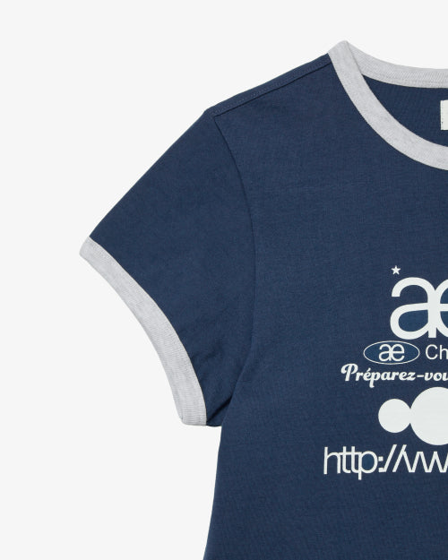WEB LOGO RINGER TEE - 3 COLORS AS SHOWN