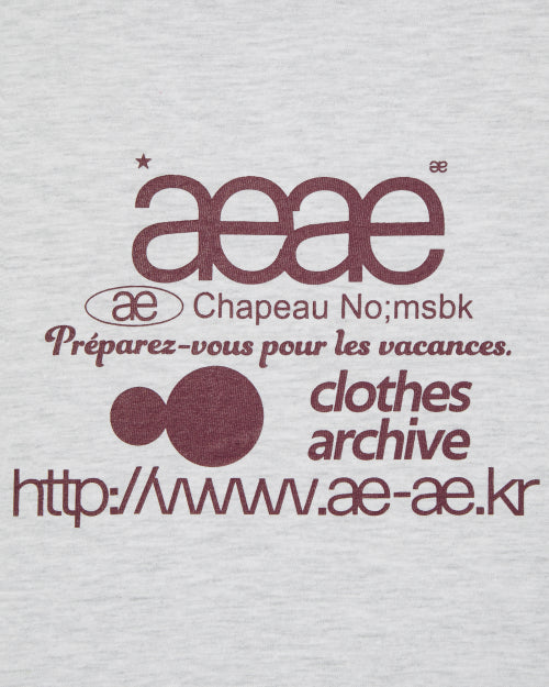 WEB LOGO RINGER TEE - 3 COLORS LIGHT GREY