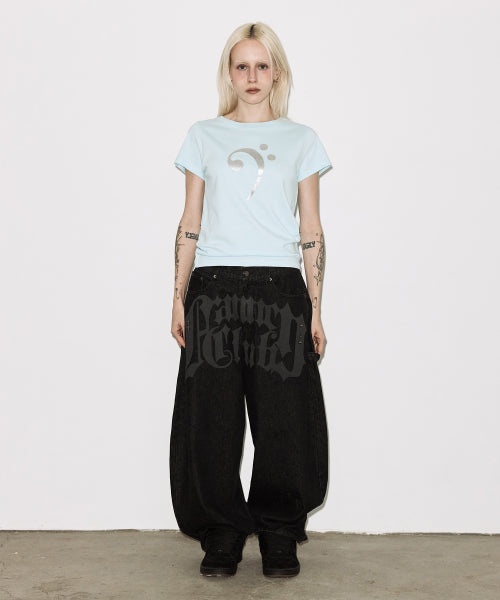 FANCY CLUB BASS CLEF TEE - 2 COLORS BLUE