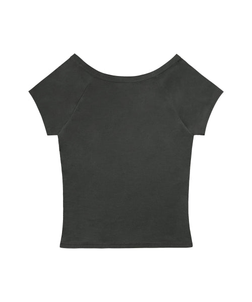 (WHITE MELANGE) F26QB082 - 2 COLORS CHARCOAL