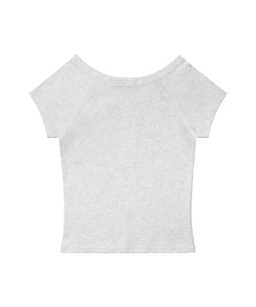 (WHITE MELANGE) F26QB082 - 2 COLORS WHITE