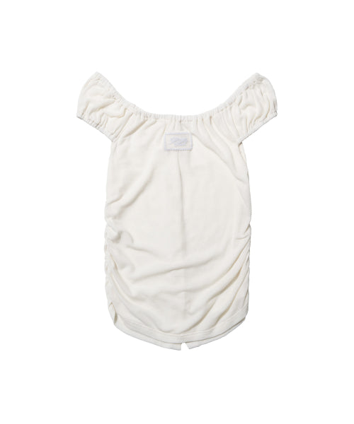 (DUSTY BLUE) F26QB124 - 2 COLORS IVORY